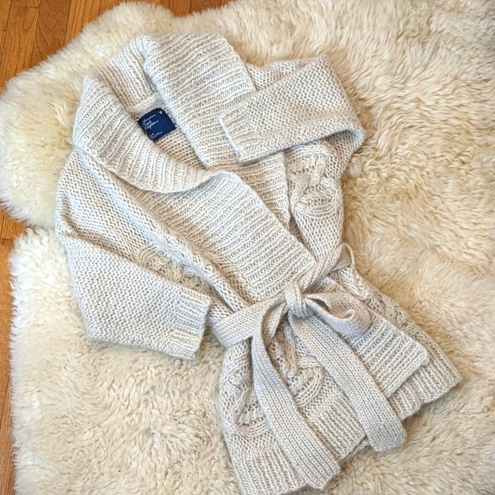 American Eagle Wool Wrap Sweater